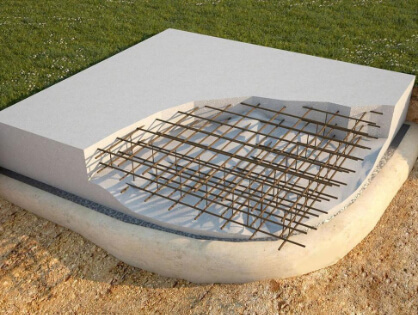 Армированное бетонное основание