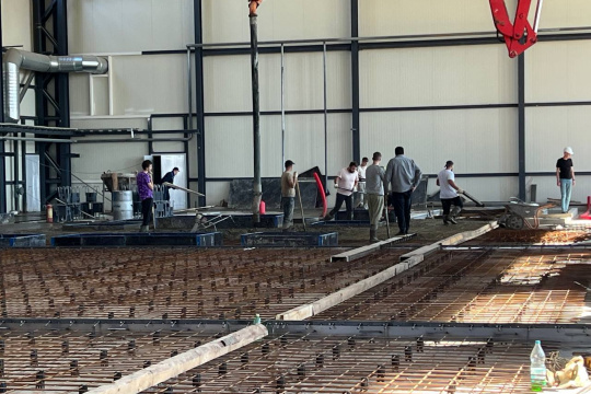 УПП НИВА, г. Солигорск . Этап 2 производства промышленного пола