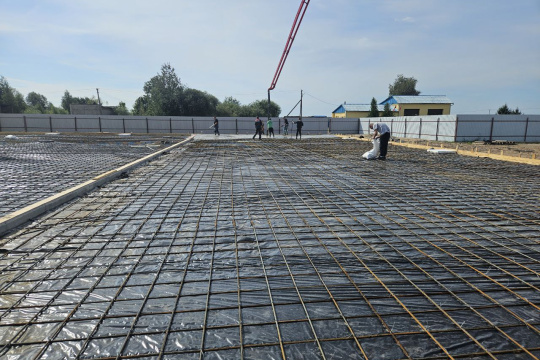 Складское помещение, Слуцкий р-н . Этап 1 производства промышленного пола