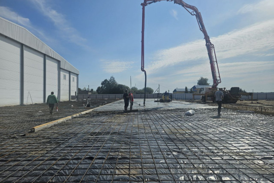 Складское помещение, Слуцкий р-н . Этап 2 производства промышленного пола