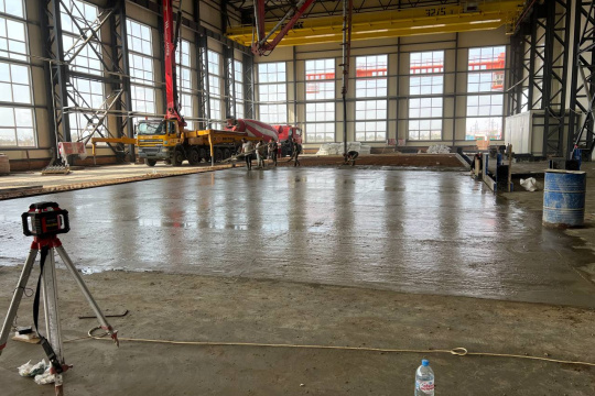 УПП НИВА, г. Солигорск . Этап 4 производства промышленного пола