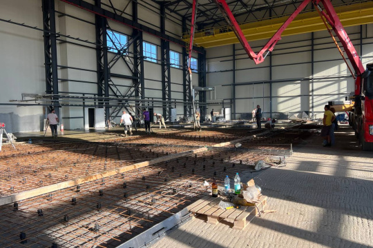 УПП НИВА, г. Солигорск . Этап 1 производства промышленного пола