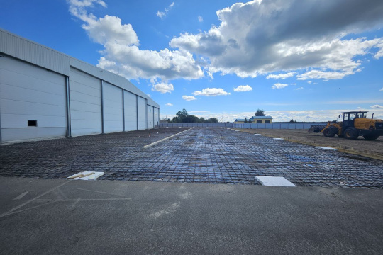 Складское помещение, Слуцкий р-н . Этап 3 производства промышленного пола