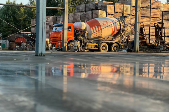 Фермеркое хозяйство, Солигорский р-н. Этап 7 производства промышленного пола