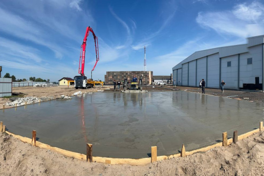 Складское помещение, Слуцкий р-н . Этап 4 производства промышленного пола