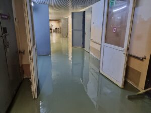 Восстановление пола транспортного коридора